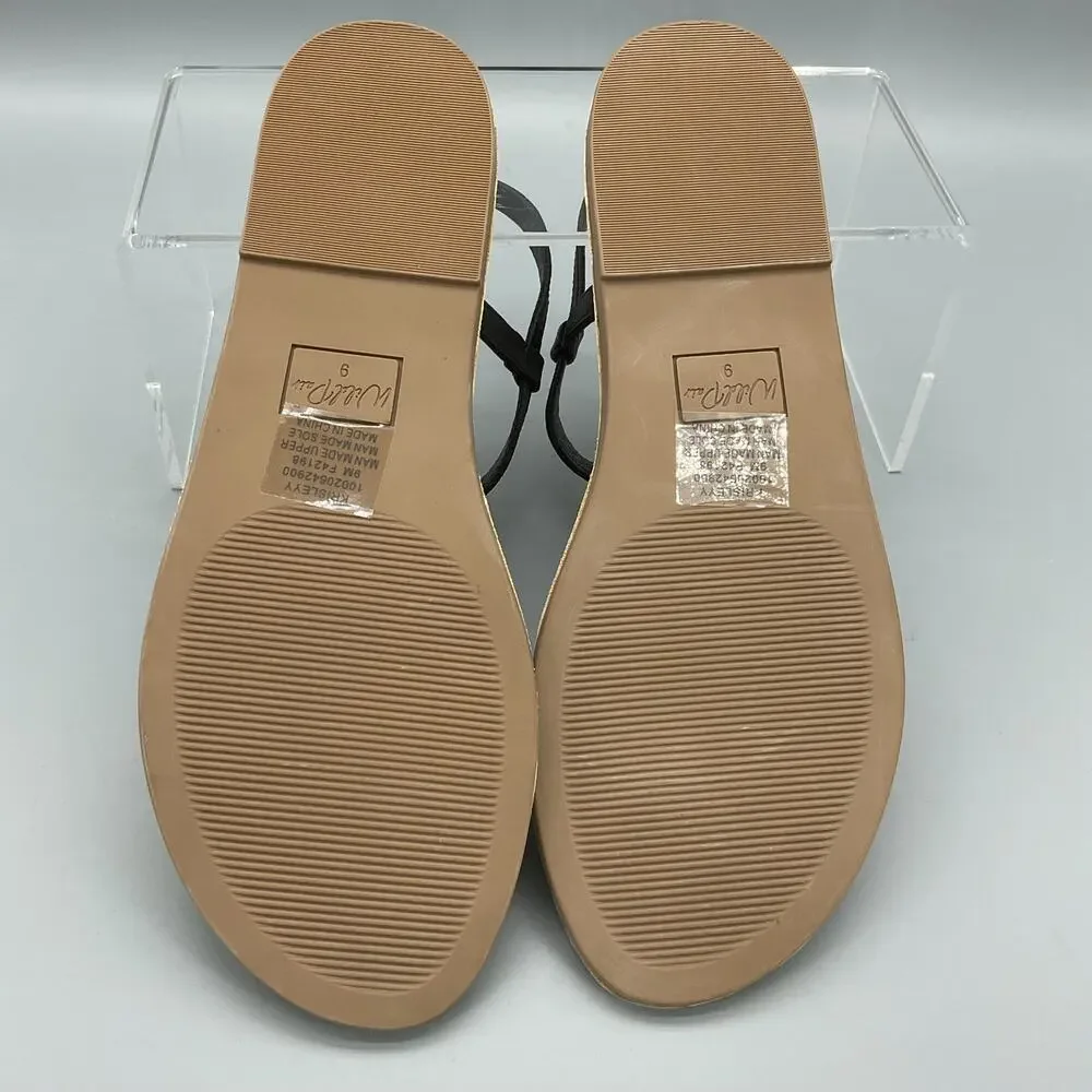 NEW Wild Pair Women’s Krisleyy Thong Sandals Black Size 9M